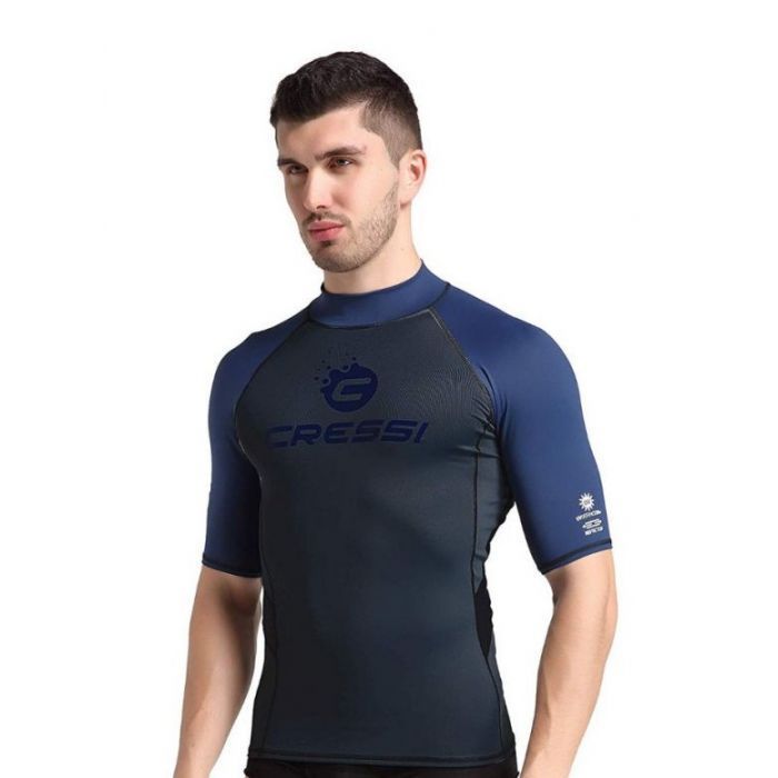 Cressi Hydro RashGuard UV T-Shirt für Herren L  blau