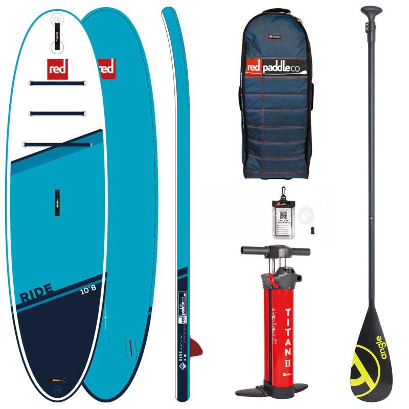 red paddle co sup board 108 ride  angle hybrid carbon paddel